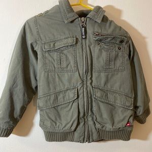 QuikSilver Boy’s Navy Green Warm Jacket 7X XC